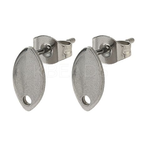 Non-Tarnish 304 Stainless Steel Stud Earring Findings X-STAS-R063-36-1