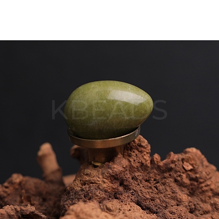 Natural Xiuyan Jade Egg Figurines Statues for Home Office Desktop Decoration PW-WG1DC51-08-1