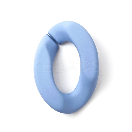 Spray Painted Acrylic Linking Ring OACR-WH0006-16M-1