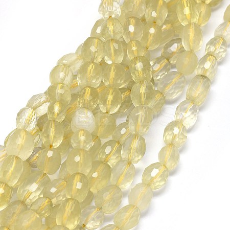 Natural Lemon Quartz Beads Strands G-O173-048-1