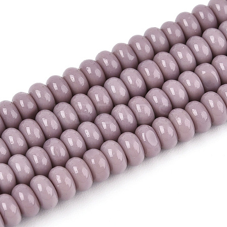 Opaque Spray Painted Glass Beads GLAA-ZX008-4mm-18S-1