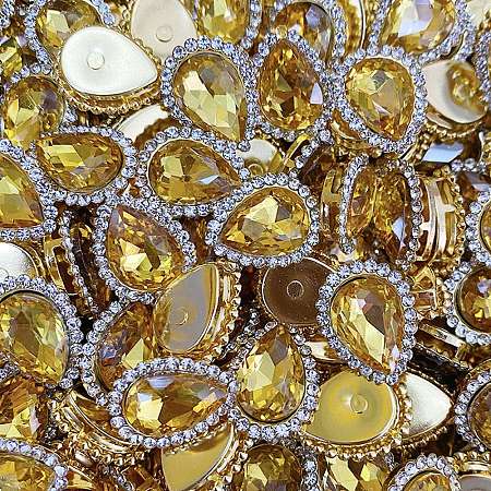 Teardrop Sew on Rhinestone FIND-WH0135-66K-1
