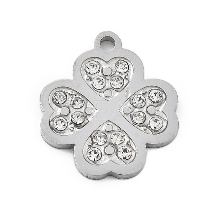 304 Stainless Steel Rhinstones Pendants STAS-I327-16P-1