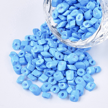 6/0 Baking Paint Glass Seed Beads SEED-S034-A06-1