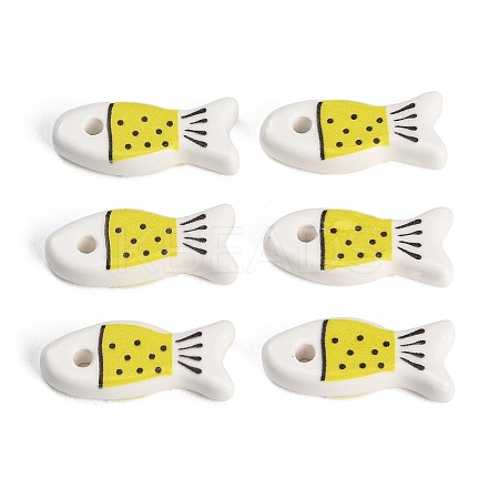 Printed Handmade Porcelain Pendants PR-CBAB520-02C-1