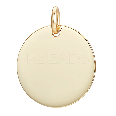 Flat Round Blank 925 Sterling Silver Charms STER-BC0003-41B-G-1