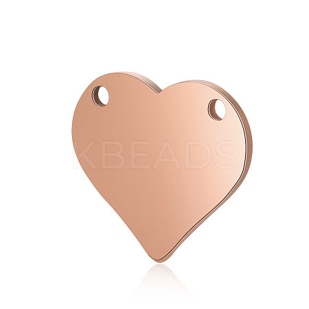 Ion Plating(IP) 304 Stainless Steel Stamping Blank Tag Pendants STAS-I311-17A-RG-1