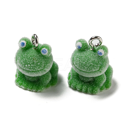 Flocky Resin Pendants RESI-D012-01B-1
