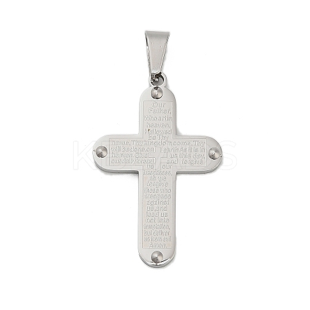 304 Stainless Steel Pendants STAS-C142-01P-1