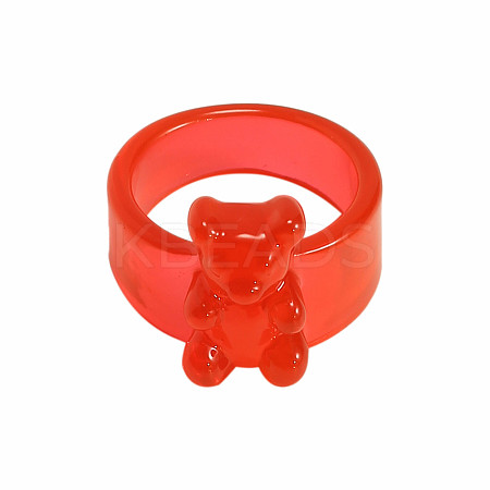 Bear Resin Band Rings FS-WG41763-23-1