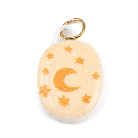 Printed 304 Stainless Steel Pendants STAS-B125-03D-G-1