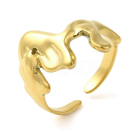 304 Stainless Steel Open Cuff Rings for Women LS-RJEW-Z043-01H-1