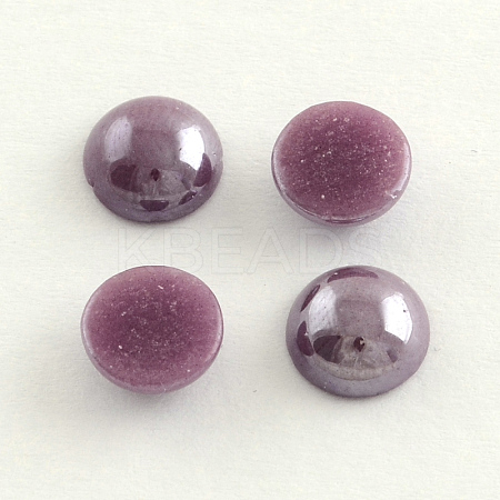 Pearlized Plated Opaque Glass Cabochons PORC-S801-3mm-16-1