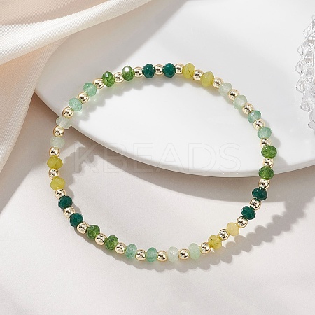 Dyed Natural Malaysia Jade & Synthetic Hematite Beaded Stretch Bracelets for Women BJEW-JB13069-03-1