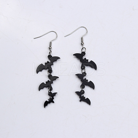 Halloween Bat Acrylic Dangle Earrings FS-WG3D7A4-01-1