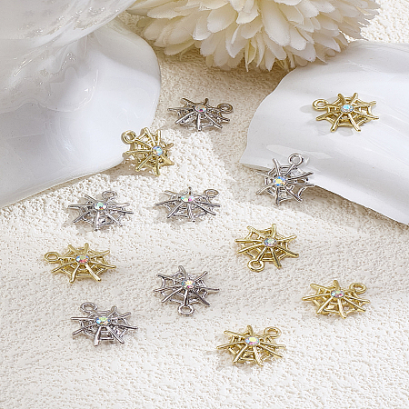 12Pcs 2 Colors Alloy Pendants FIND-LP0005-26-1