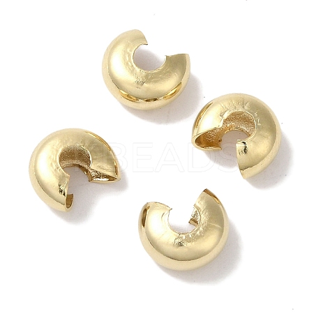 Brass Crimp Bead Cover KK-K383-07A-G-1