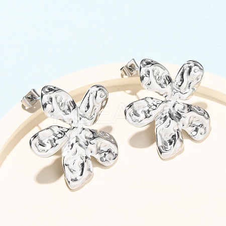 Valentine's Day 304 Stainless Steel Stud Earrings EJEW-C184-01A-P-1