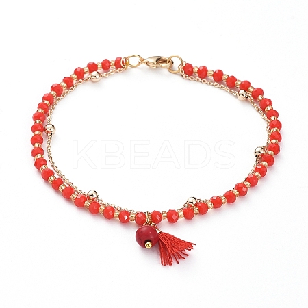 Multi-Strand Bracelets BJEW-JB04936-01-1