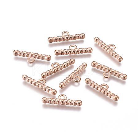 Ion Plating(IP) 304 Stainless Steel Toggle Clasps Parts LS-STAS-F241-07-RG-1