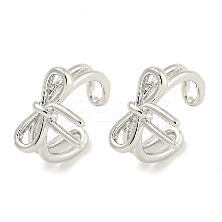 Brass Cuff Earrings for Women EJEW-C104-039P-1