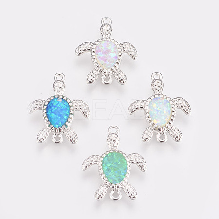 Synthetic Opal Links Connectors KK-L163-02P-1