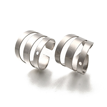 Anti-Tarnish 304 Stainless Steel Ear Cuff Findings STAS-F311-16P-1