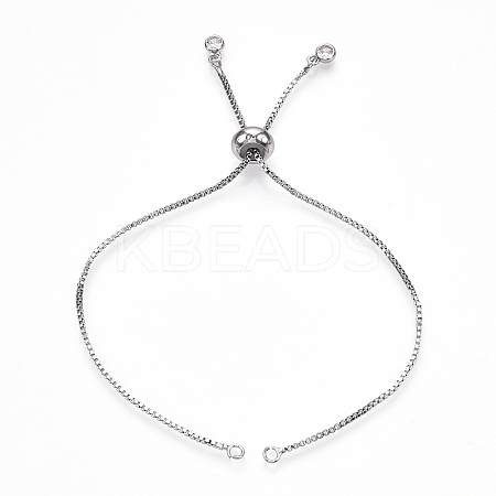 Rack Plating Adjustable Brass Slider Bracelet Making X-MAK-R025-02P-1-1