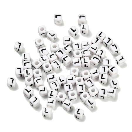 Opaque Acrylic Beads OACR-S076-01L-1