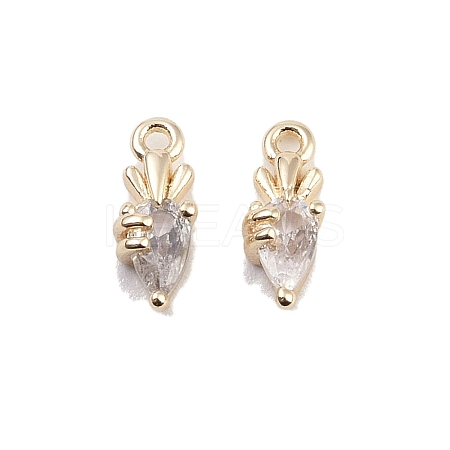 Brass Glass Pendants KK-K351-39G-1