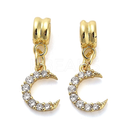 Rack Plating Brass Micro Pave Cubic Zirconia Charms KK-S398-01A-1