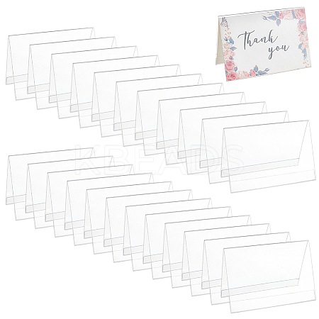 Name Plastic Table Top Display Stand ODIS-WH0070-86B-1