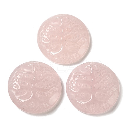 Natural Rose Quartz Pendants G-C091-03G-1