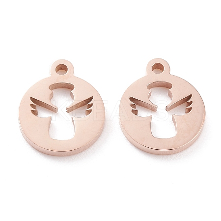 Ion Plating(IP) 304 Stainless Steel Charms LS-STAS-Y002-15RG-1