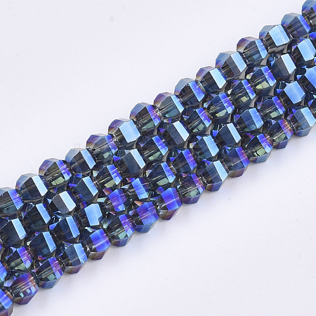 Electroplate Glass Beads Strands EGLA-S176-07B-B01-1