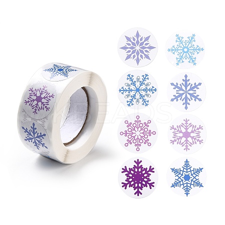 Christmas Themed Flat Round Roll Stickers LS-DIY-B045-04A-1