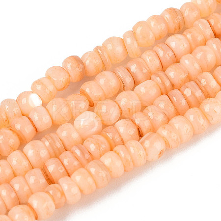 Natural Freshwater Shell Dyed Beads Strands SHEL-T020-29A-07-1