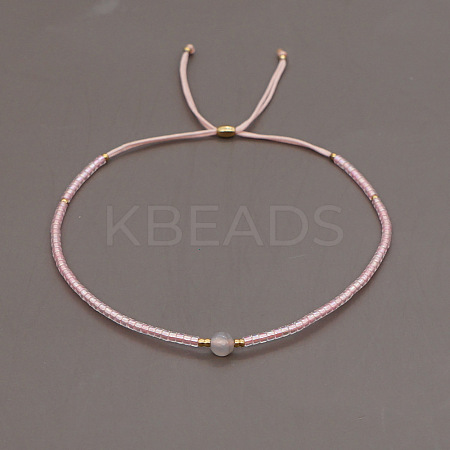 Adjustable Glass Seed Bead Slider Bracelets for Women VT9382-34-1