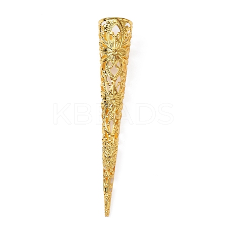 Hollow out Iron Finger Nail Tip Claw Rings AJEW-WH0282-38B-1