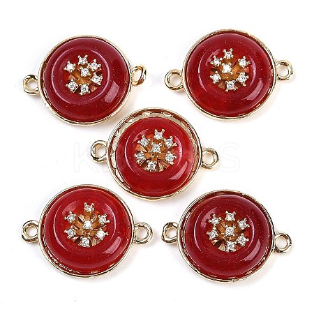 Dyed Natural White Jade Flat Round Links G-I375-08G-02-1