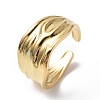 Ion Plating(IP) 304 Stainless Steel Open Cuff Ring for Women RJEW-C046-09G-1