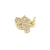 Brass Micro Pave Cubic Zirconia Charms ZIRC-I356-15G-02-2