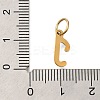 Ion Plating(IP) 304 Stainless Steel Enamel Alphabet Charms STAS-F308-02G-J-3