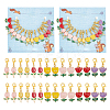 Tulip Alloy Enamel Pendant Stitch Markers HJEW-AB00434-1