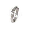 304 Stainless Steel Cuff Ring Components LS-STAS-D372-01P-1