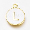 Brass Enamel Pendants KK-H103-01L-G-1