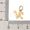 Ion Plating(IP) 304 Stainless Steel Enamel Alphabet Charms STAS-F308-02G-N-3