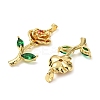 Brass Micro Pave Cubic Zirconia Pendants KK-G533-05G-2