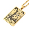 304 Stainless Steel Tarot Pendant Necklaces NJEW-A026-01G-10-2