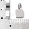 Ion Plating(IP) 304 Stainless Steel Micro Pave Cubic Zirconia Pendants STAS-Z107-02P-06-3